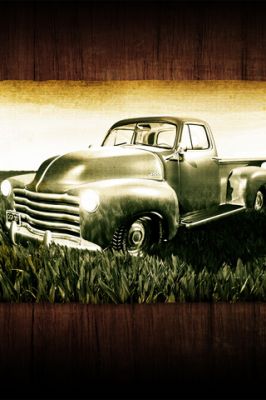 Old Green Pickup  - wallpaper preview