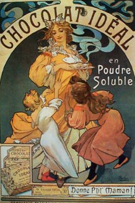 Mucha - Chocolate - wallpaper preview