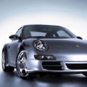 Gümüş Porsche 911 Spor Araba