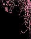 Pembe Çiçekli Abstrakt Tasarım - wallpaper preview