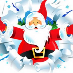 Neşeli Noel Baba İllüstrasyonu