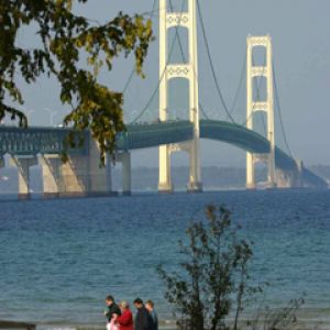 Mackinac Köprüsü Manzarası