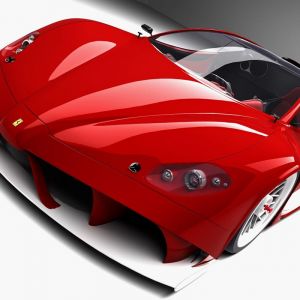 Kırmızı Ferrari Spor Araba