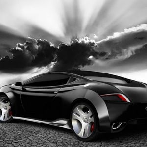 Şık Siyah Audi Araba