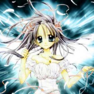Büyülü Aura ile Anime Kızı