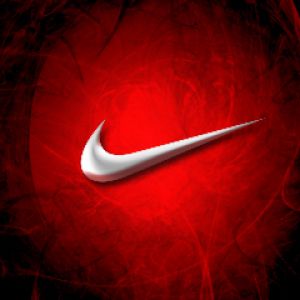Kırmızı Arka Planda Nike Logosu