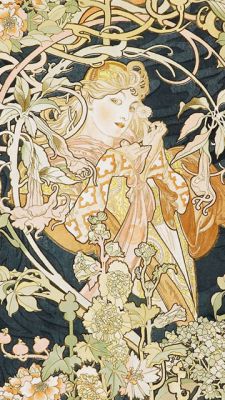 Art Nouveau Çiçek Tasarımı - wallpaper preview