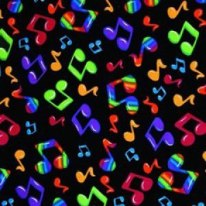Renkli Müzik Notası Deseni