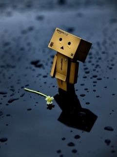 Sevimli Danbo Figürü Çiçekle