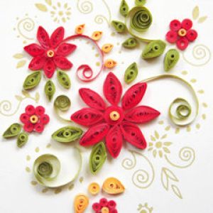 Renkli Quilling Çiçek Sanatı