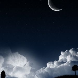 Ay Işığında Gece Gökyüzü