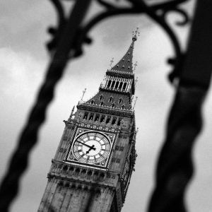 Big Ben Kulesi Siyah Beyaz