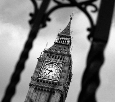 Big Ben Kulesi Siyah Beyaz - wallpaper preview