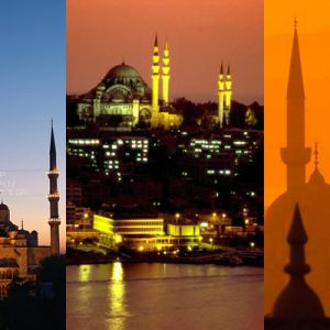 Güneş Batarken İstanbul Silueti