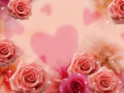 Romantik Güller ve Kalpler - wallpaper preview