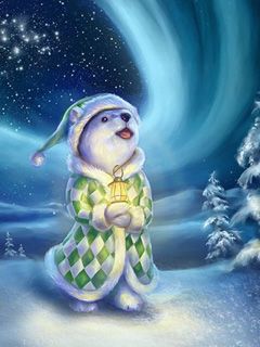 Sevimli Noel Kutbu Ayısı - wallpaper preview
