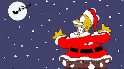 Homer Simpson'ın Noel Eğlencesi - wallpaper preview