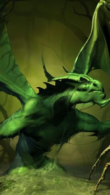 Mistik Yeşil Ejderha - wallpaper preview