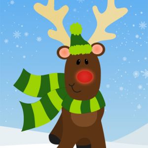 Sevimli Noel Ren Geyiği