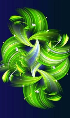 Canlı Yeşil Abstrakt Dönmeler - wallpaper preview