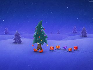 Sevimli Noel Ağacı - wallpaper preview