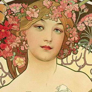 Alphonse Mucha Çiçekli Sanatı