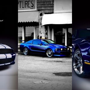 Mavi Shelby Mustang GT500