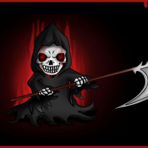 Çizgi Film Grim Reaper İllüstrasyonu