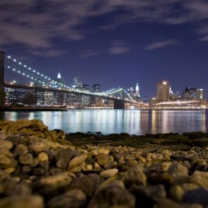 Brooklyn Köprüsü Gece Manzarası