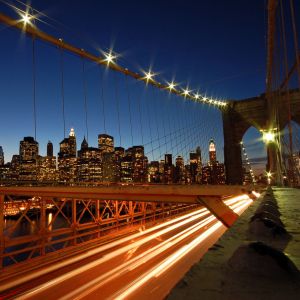Brooklyn Köprüsü Gece Manzarası