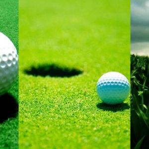 Yeşil Çim Üzerinde Golf Topu