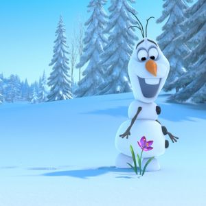 Frozen'dan Olaf ve Çiçek