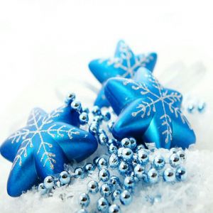Mavi Kar Tanesi Noel Süsleri