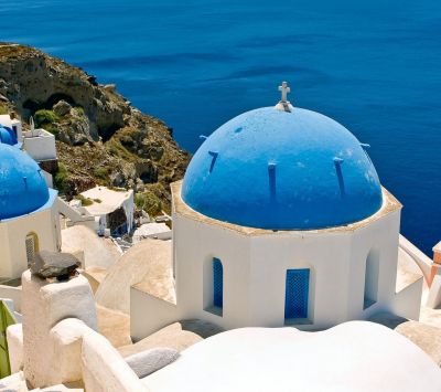 Santorini Mavi Kubbe