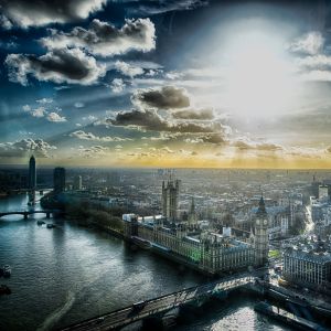 Güneş Batarken Londra Silueti