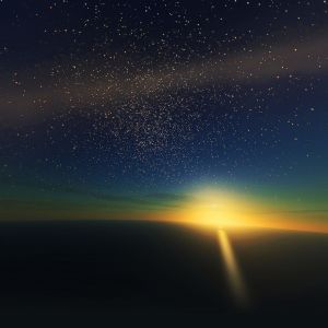 Horizon Üzerinde Muhteşem Gün Batımı
