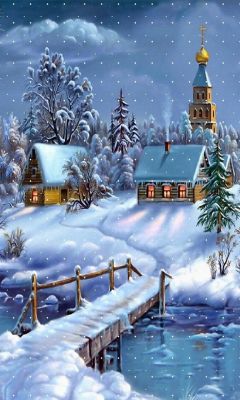 Kış Harikalar Diyarı Noel Manzarası - wallpaper preview