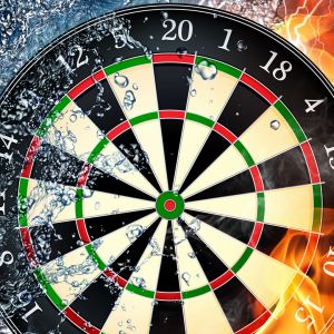 Su ve Ateş Efektli Dart Tahtası