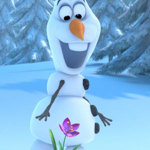 Frozen'dan Olaf ve Çiçek