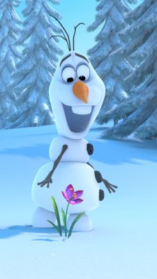 Frozen'dan Olaf ve Çiçek - wallpaper preview